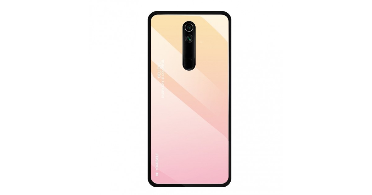 Husa Huawei Mate 20 Lite - Gradient Glass, Galben cu Roz