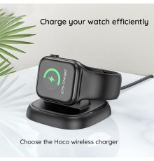 Incarcator Wireless pentru Smartwatch Apple Watch, 2.5W - Hoco (CW44) - Alb