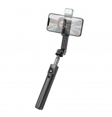 Selfie Stick cu Trepied si Telecomanda, 70cm - Techsuit (L18sMini) - Negru