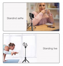Yesido - Selfie Stick (SF11) - Stable, with Tripod, Telescopic, Remote Controller, Foldable - Negru