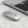 Yesido - Wireless Mouse (KB15) - 800/1200/1600DPI, 2.4G Connection - Argintiu