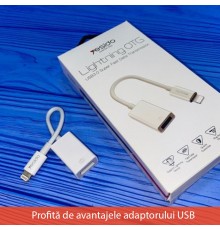 Cablu Adaptor OTG Lightning la USB 5Gbps - Yesido (GS10) - Alb