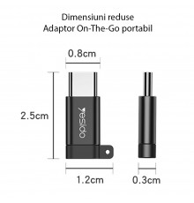 Adaptor OTG Micro-USB la Type-C 480Mbps - Yesido (GS04) - Negru