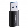 Adaptor din Aluminiu OTG, USB 3.1 la Type-C, 10Gbps - Baseus Ingenuity Series (ZJJQ000101) - Negru