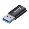 Adaptor din Aluminiu OTG, USB 3.1 la Type-C, 10Gbps - Baseus Ingenuity Series (ZJJQ000101) - Negru