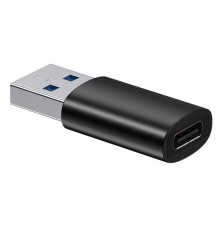 Adaptor din Aluminiu OTG, USB 3.1 la Type-C, 10Gbps - Baseus Ingenuity Series (ZJJQ000101) - Negru