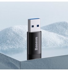 Adaptor din Aluminiu OTG, USB 3.1 la Type-C, 10Gbps - Baseus Ingenuity Series (ZJJQ000101) - Negru