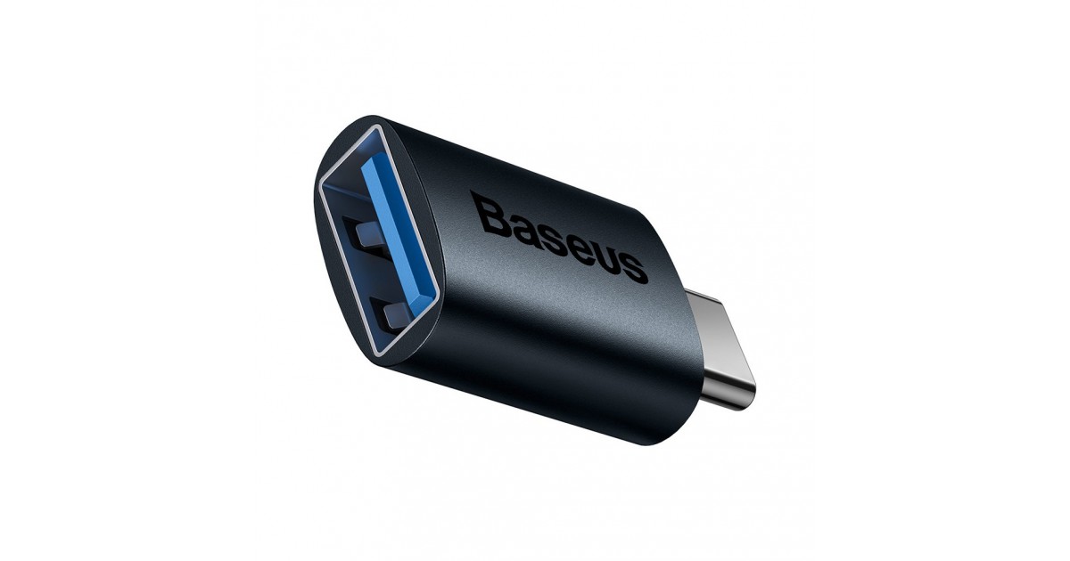 Adaptor Type-C to USB 3.2, 10 Gbps, cu OTG - Baseus Ingenuity Series (ZJJQ000003) - Albastru