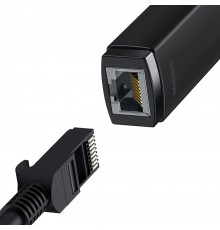 Adaptor USB-C to RJ45 LAN Port, 1000Mbps - Baseus Lite Series (WKQX000301) - Negru