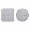 Placute Metalice pentru Telefon (set 2) - Ringke PU Leather Cover - Argintiu