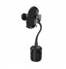 Suport Auto Telefon cu Prindere in Suportul de Pahar 360° - Techsuit (S302) - Negru