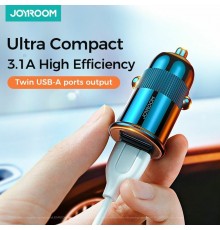 Incarcator Auto Dual USB, Fast Charging 3.1A, 15W - JoyRoom (C-A06) - Negru
