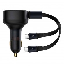 Incarcator Auto USB-A, QC 3.0, USB-C, 38W - Techsuit Premium (CAPD028) - Negru