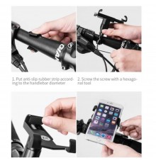 Suport Bicicleta pentru Telefon - RockBros Quick Mount (D-S101BK) - Negru