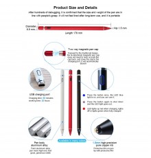 Stylus Pen Universal - Techsuit (JA05) - Rosu