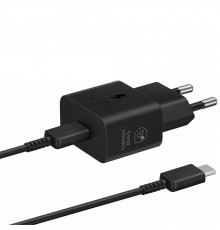 Samsung - Original Wall Charger T2510 (EP-T2510XBEGEU) - Type-C 25W, Quick Charger with Cable USB-C - Negru (Blister Packing)
