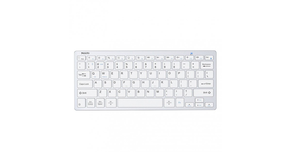 Yesido - Wireless Keyboard (KB11) - Support Multi-Device Sharing, Quick Response - Alb