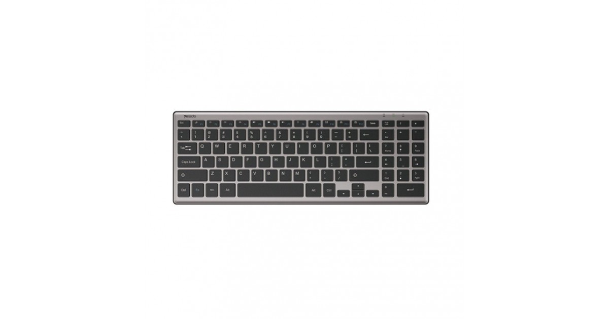 Tastatura Inteligenta Wireless pentru Laptop, Tableta, Windows, Mac, Linux - Yesido (KB10) - Grey