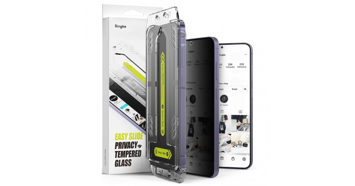 Folie pentru Samsung Galaxy S24 Plus (set 2) - Ringke Easy Slide Tempered Glass - Privacy