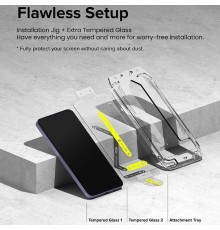 Folie pentru Samsung Galaxy S24 Plus (set 2) - Ringke Easy Slide Tempered Glass - Clear