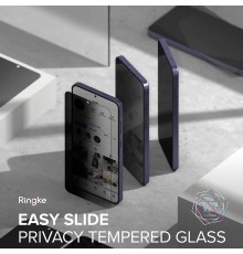 Folie pentru Samsung Galaxy S24 (set 2) - Ringke Easy Slide Tempered Glass - Privacy