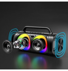 Boxa Fara Fir cu Lumini RGB, 2500mAh, 40W - JoyRoom (JR-MW02) - Negru