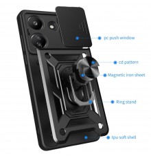 Husa pentru Xiaomi Redmi 13C 4G / Poco C65 - Techsuit CamShield Series - Neagra