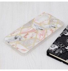 Husa pentru Xiaomi Redmi 13C 4G / Poco C65 - Techsuit Marble Series - Roz Hex