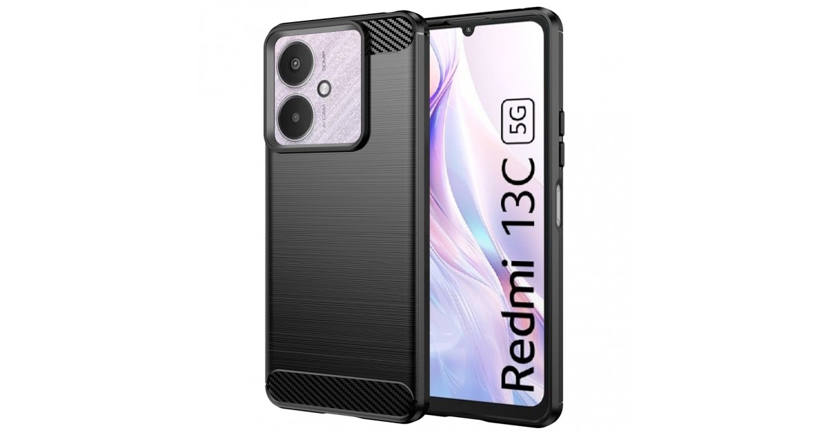 Husa pentru Xiaomi Redmi 13C 4G / 13C 5G / Poco M6 / C65 - Techsuit Carbon Silicone - Neagra