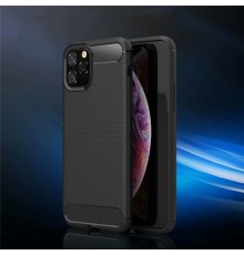 Husa pentru  iPhone 11 - Techsuit Carbon Silicone - Neagra