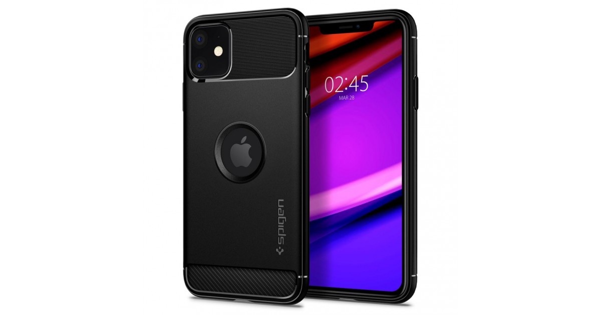 Husa pentru iPhone 11 - Spigen Rugged Armor - Negru