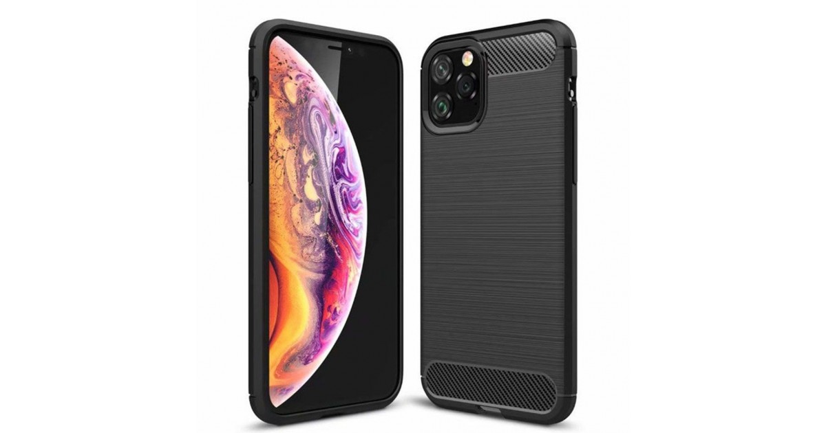 Husa pentru iPhone 11 Pro - Techsuit Carbon Silicone - Neagra