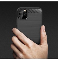 Husa pentru iPhone 11 Pro - Techsuit Carbon Silicone - Neagra