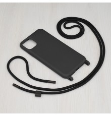 Husa pentru iPhone 11 Pro Max - Techsuit Crossbody Lanyard - Neagra