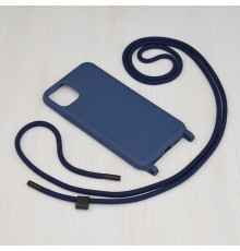 Husa pentru iPhone 11 Pro Max - Techsuit Crossbody Lanyard - Albastra