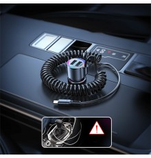 Incarcator Auto 2x USB, 17W + Cablu Lightning - JoyRoom (JR-CL25) - Negru