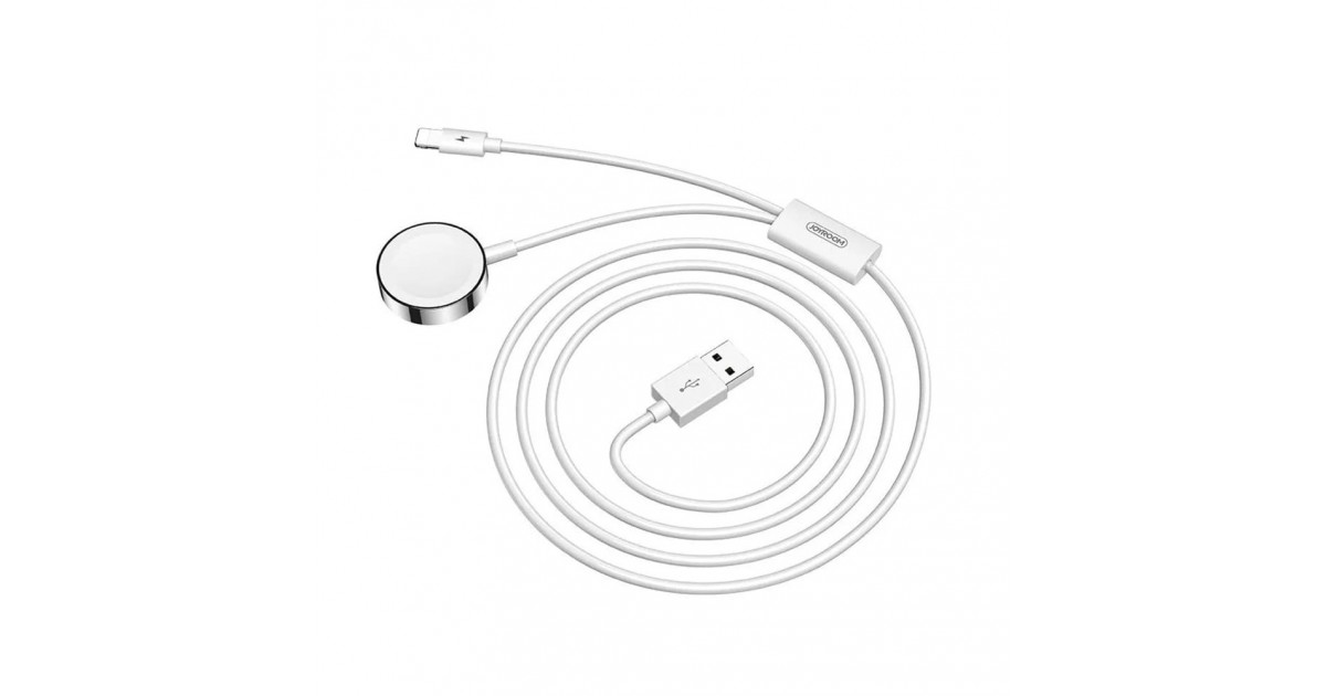 Incarcator Wireless pentru Apple Watch, USB, Lightning, 2.5W, 3A, 1.5m - JoyRoom (S-IW002S) - Alb