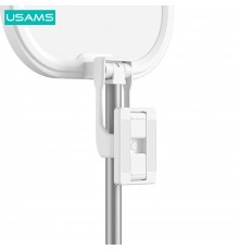 Usams  - Desk Holder US-ZB240 (ZB24001) - Stable, with Ring Light, Double Phone Holder, 360° Rotation, 3600mAh - Negru