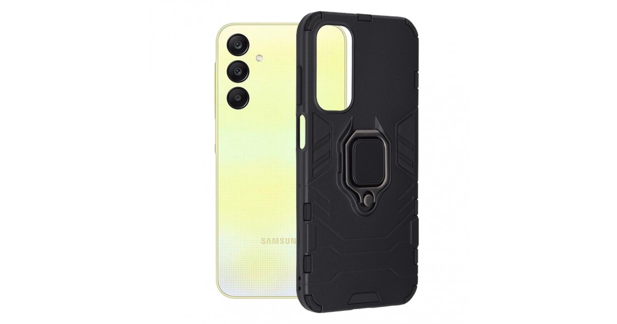 Husa pentru Samsung Galaxy A25 5G - Armor Ring Hybrid - Neagra