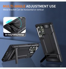 Husa pentru Samsung Galaxy S24 Ultra - Techsuit Hybrid Armor Kickstand - Neagra