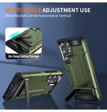 Husa pentru Samsung Galaxy S24 Ultra - Techsuit Hybrid Armor Kickstand - Verde