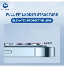 Folie pentru iPhone 15 Pro / 15 Pro Max - Lito S+ Camera Glass Protector - Argintiu