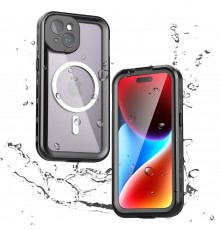 Husa pentru iPhone 15 - ShellBox Waterproof IP68 MagSafe Case - Neagra