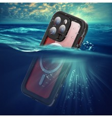 Husa pentru iPhone 15 Pro - ShellBox Waterproof IP68 MagSafe Case - Neagra
