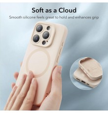 Husa pentru iPhone 15 Pro Max - ESR Cloud Soft HaloLock - Light Tan