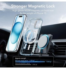 Husa pentru iPhone 15 Plus - ESR Classic Hybrid HaloLock Kickstand - Clear Albastra