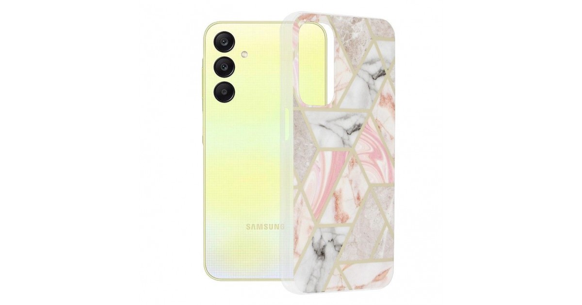 Husa pentru Samsung Galaxy A25 5G - Techsuit Marble Series - Roz Hex