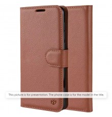 Husa pentru iPhone 15 Pro - Techsuit Leather Folio - Maro