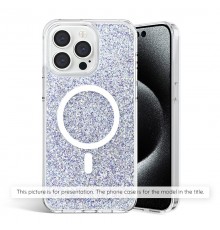 Husa pentru iPhone 11 - Techsuit Sparkly Glitter - Alba