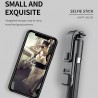 Selfie Stick Stabil Bluetooth, 84cm - Techsuit Remote and Tripod Mount LED (L03S) - Alb